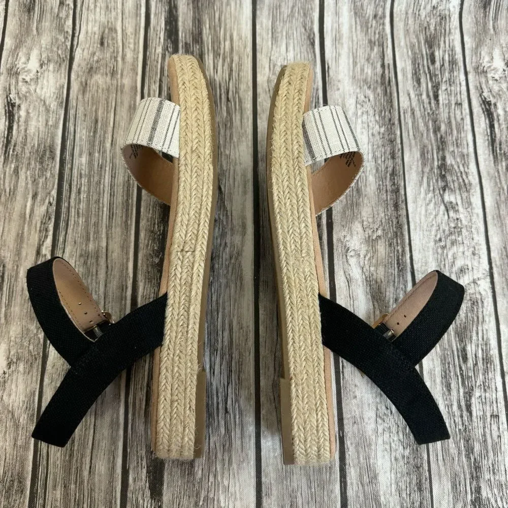 Old Navy Women’s Espadrille Platform Sandals Vegan Suede Open Toe Size 10